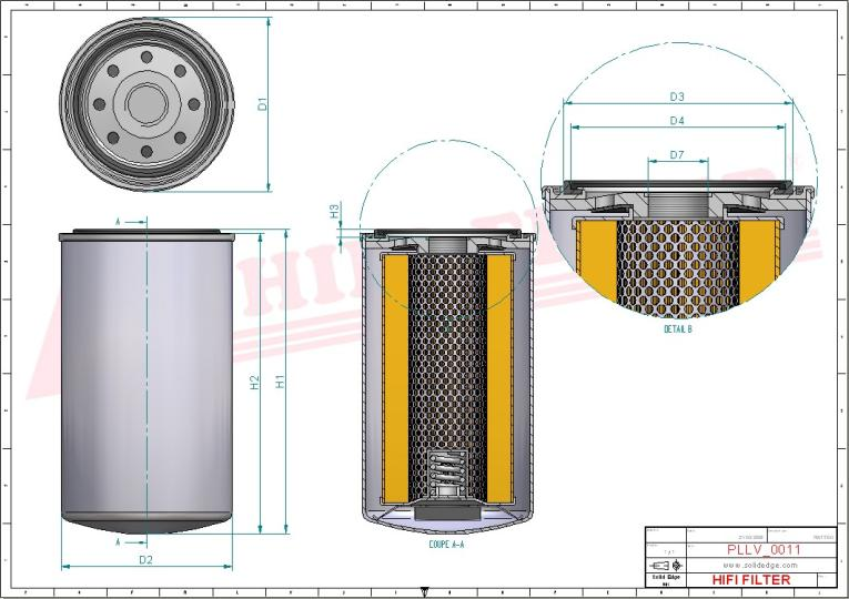 Маслен филтър SO 6117 HIFI FILTER за KUBOTA YANMAR AEBI AIRMAN ATLAS